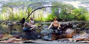 YanksVR's Ana Molly and Belle Masturbate and Cum Outside in a Creek: Amateur, Hd Porn & Professional Porn - 经典欧美