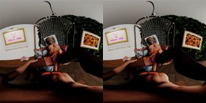 VReal_18K Gentle Anal on Hanging Chair - Vibrator, Couple, Stockings, Blonde, Super Girl, CGI 3D render: Porn - 经典欧美
