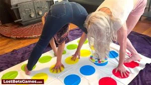 Two hot lesbians are playing a strip twister game ft. Verronica Kirei & Isabelle Love by LostBetsGames: Porn - 经典欧美