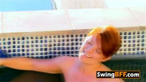 Steamy swinger orgy in the red room after pool party.: Couple, Softcore & Group Porn - 经典欧美