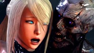 BLONDE HENTAI BITCH GANGBANG ft. Samus: Interracial, Threesome & Bbc Porn - 经典欧美