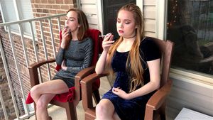 Brooke and Lacey VS120 Smoking Sisters (HD): Smoking Fetish, Smoking Slut & Smoking Beauty Porn - 经典欧美