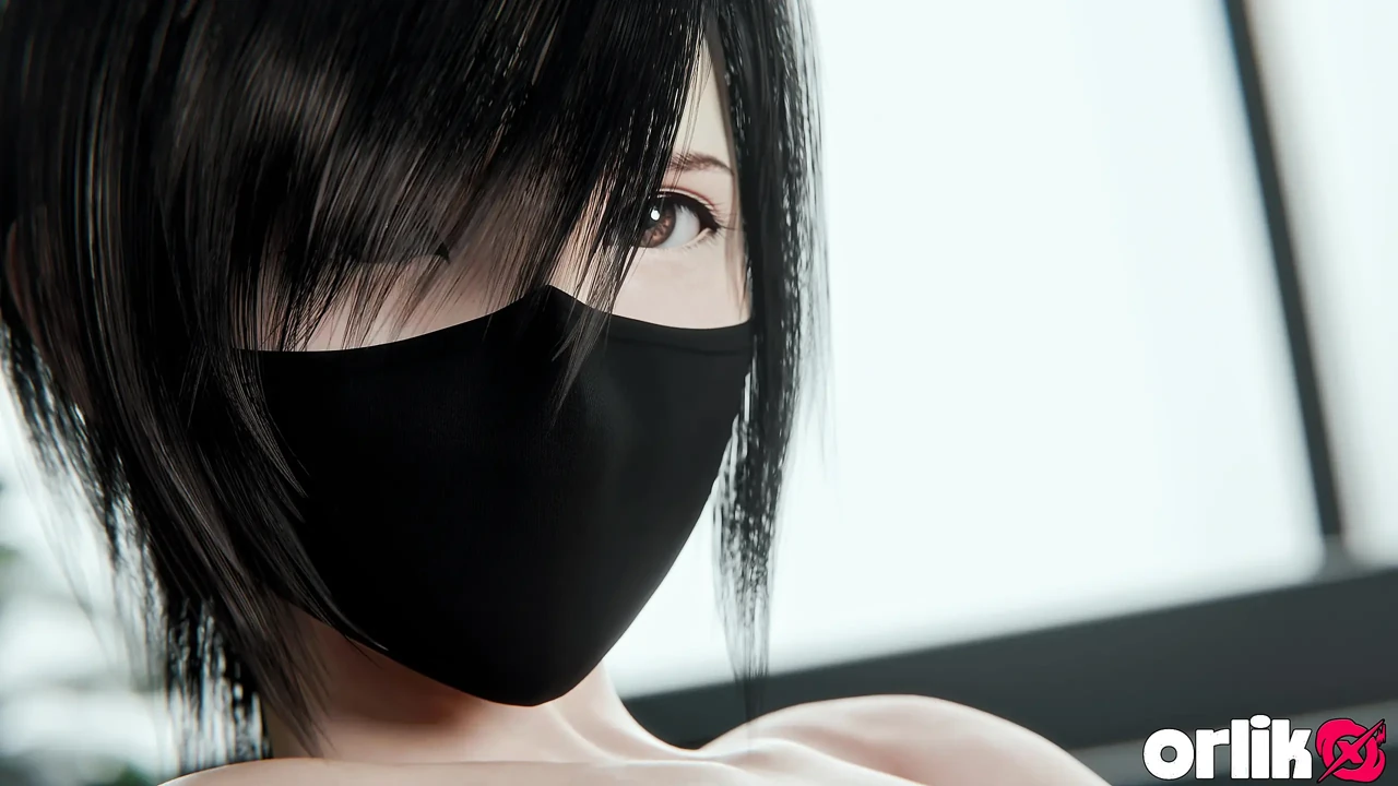 Yuffie 最终幻想 7 独自玩手淫和呻吟 3D 动画