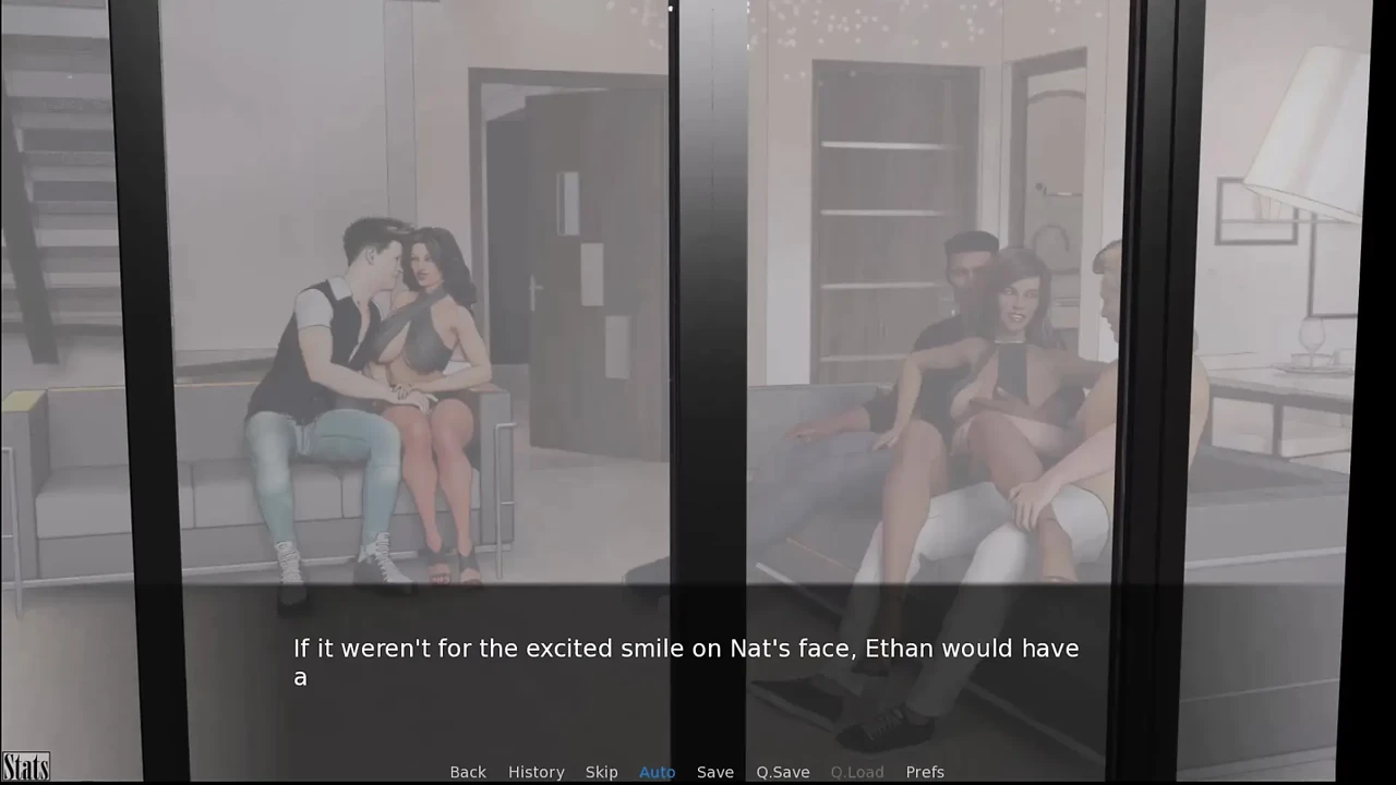 一对情侣的爱与欲望二重唱 #14 - Eathen 变得嫉妒, 同时性交, Trevor 从后面性交 Nat