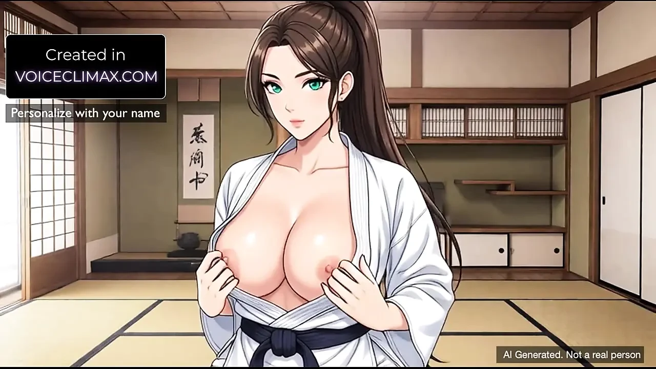 空手道老师在空洞道课上闪烁大奶子并开始ASMR Joi会议 - 成人动漫 f4m