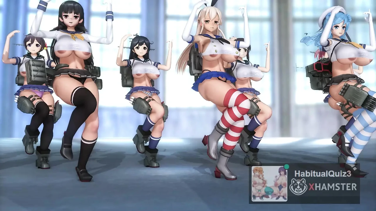 Mmd r18 Kancolle - 偏执的手机女孩 Kantai 集合性爱舞蹈公共钢棒 3d 无尽