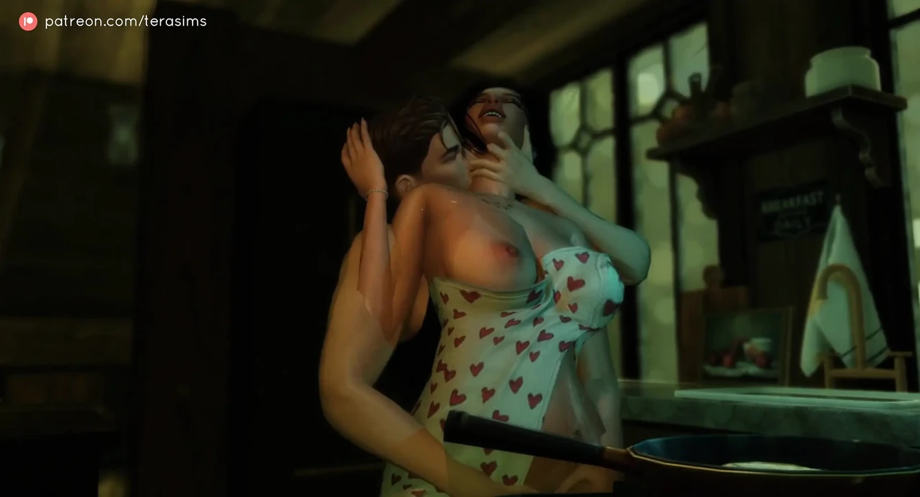 Sims 4 - 我操了我好朋友的热辣熟女妈妈，3D色情内容