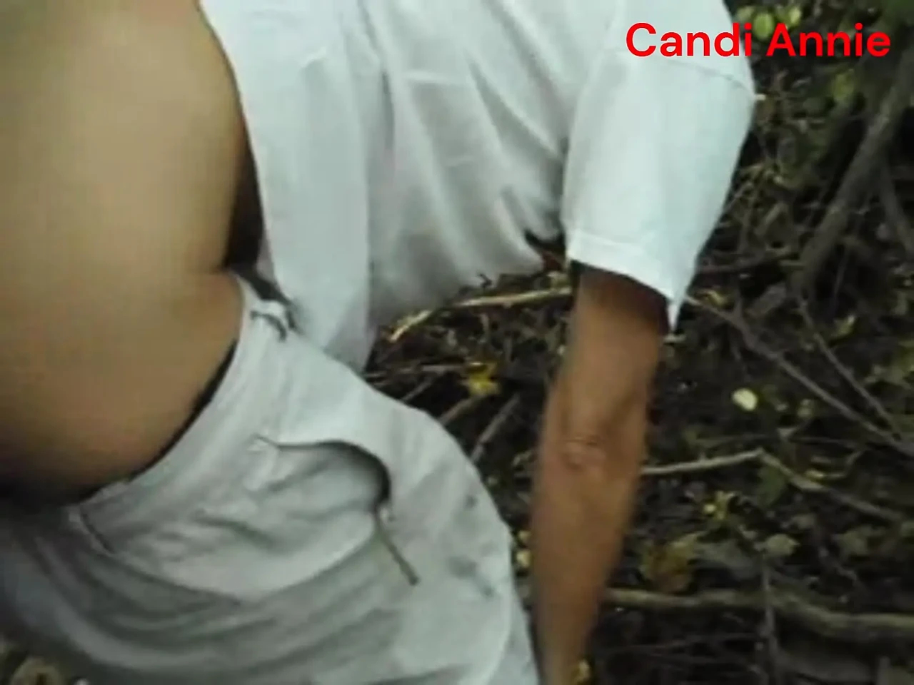 在咖啡休息时，性感的荡妇Candi Annie在树林里操同事的第一人称视角风格！