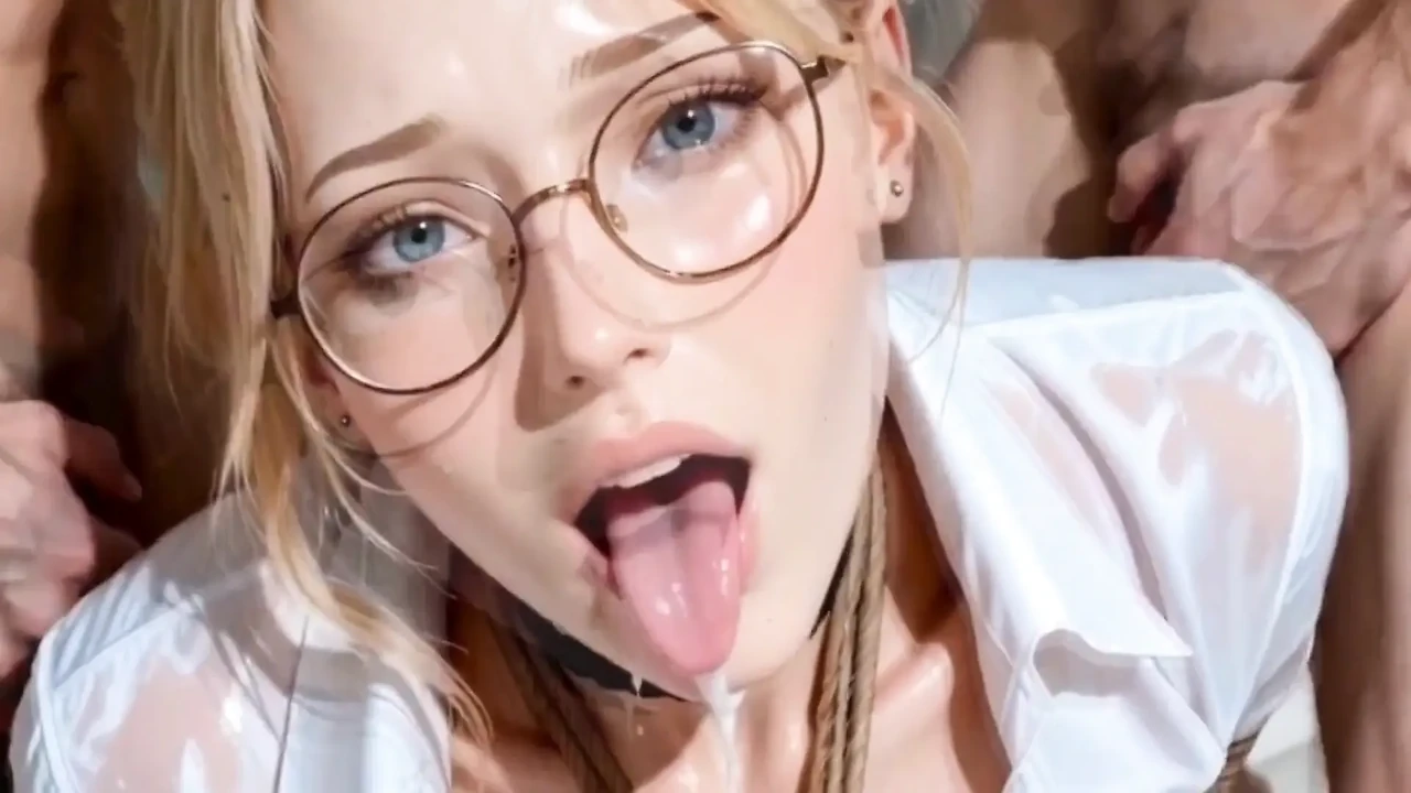 Hot Blonde Cheats on Her Husband by Swallowing the Cum of 5 Big Dicks in Secret Gangbang at a Swingers' Club