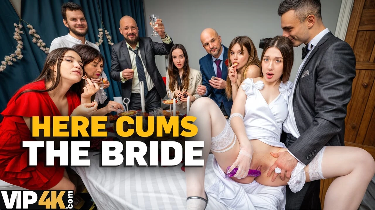 BRIDE4K. The cumming Bride at the Wedding ceremony is the key to a happy family