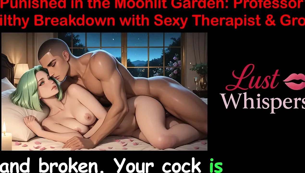 English Audio Sex Story - Punished in the Moonlit Garden: Professor's Filthy Breakdown with Sexy Therapist & Group