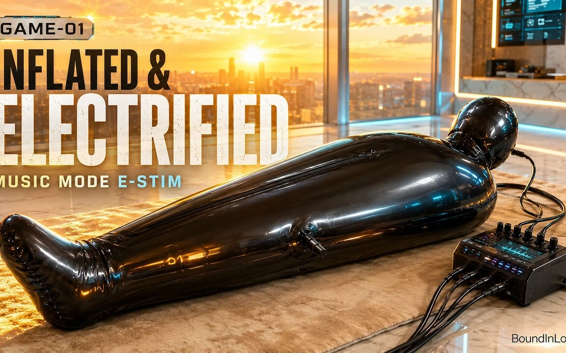 妻子在全身充气乳胶袋中惩罚她的奴隶 - Estim - 呼吸限制 - 袋装