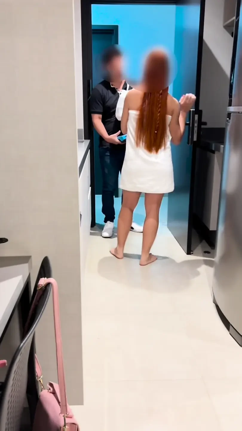 Teasing the delivery guy until he fucks me