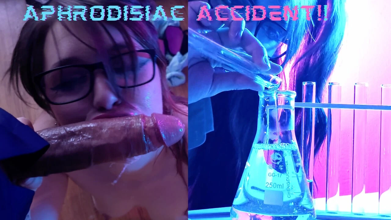 性感的科学家把实验性春药洒在自己身上