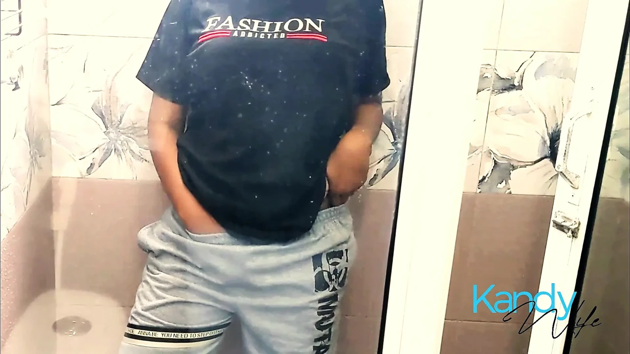 Curvy girl show her body before shower part one