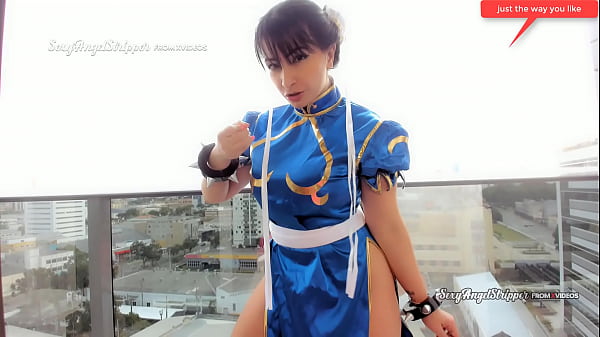 sexy_cosplayer_gamer_girl_dressed_as_chun_li_from_street_fighter_giving_the_best_joi_jerl_off_instructions_in_public_this_video_will_turn_you_on_so_fuckig_much_