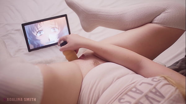 curvy_teen_blondie_can_t_stop_watching_hentai