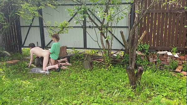 anastasia_mistress_outdoor_pegging_man_russian_amateur