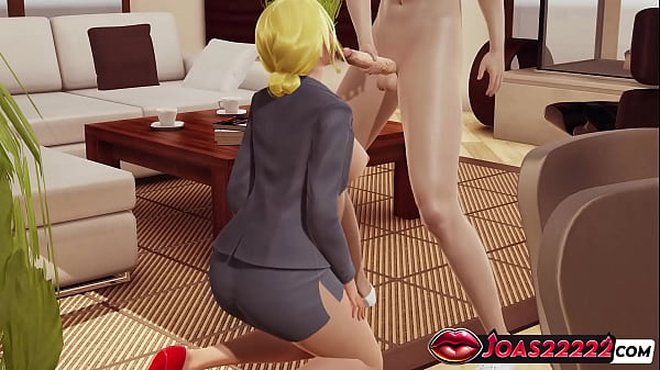 office_slut_dolly_in_animation_only_tongue_cock_lick_titjob_on_top_and_hands-free_blowjob_with_explosive_cumshot_in_honey_select_2